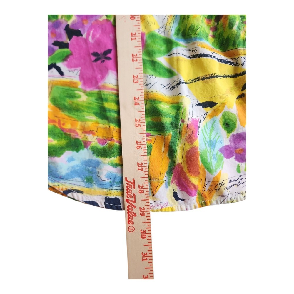 Vintage Venezia Floral Button Down Shirt 1X Boho Cottagecore - Picture 3 of 7